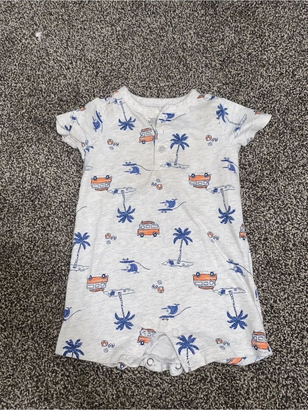 Baby Boy 5-Pack Short Sleeve Rompers
